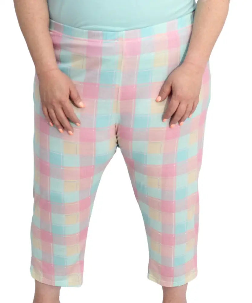 Ladies Check PJ Capri