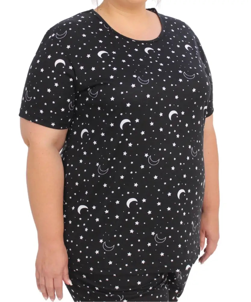 Ladies Printed Moon and Stars PJ Tee