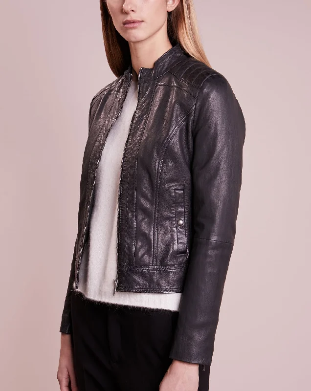 Koza Leathers Women's Real Lambskin Leather Bomber Jacket KW198