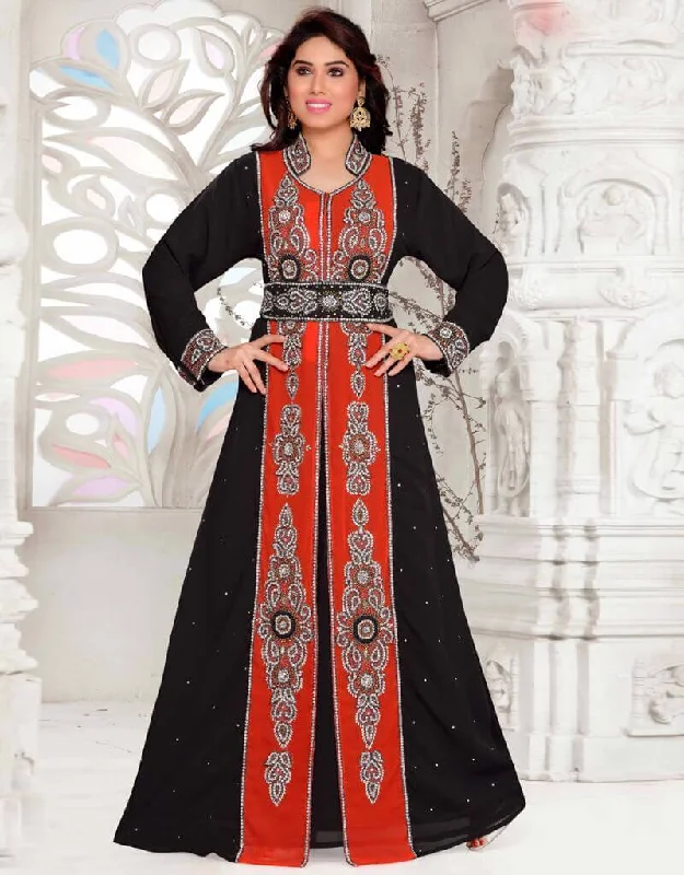 Stand Collar caftan with Silver work