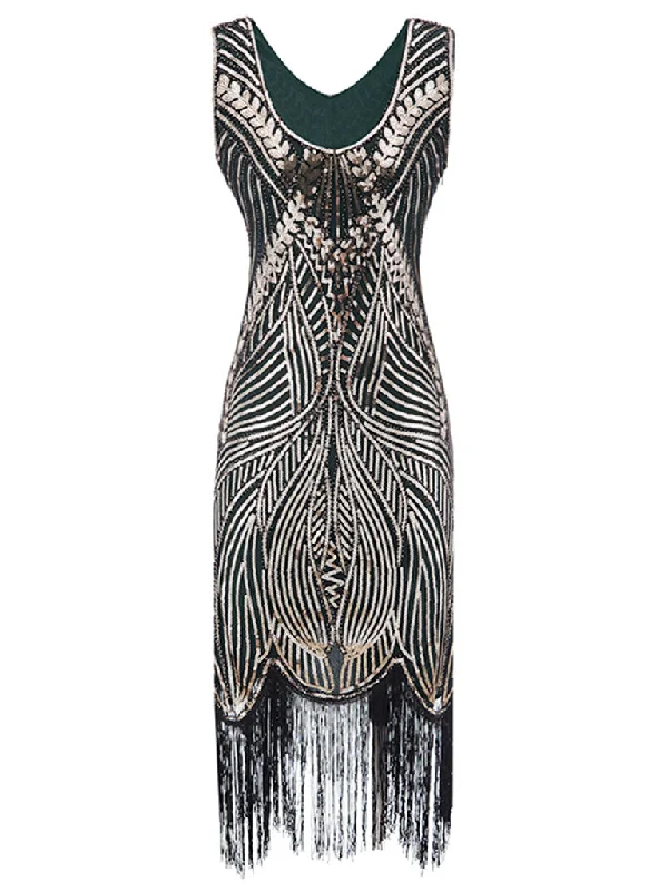 1920S Fringed Sequin Gatsby Flapper Dress