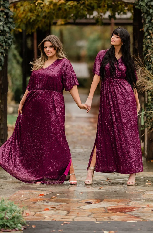 Daphne Twilight Purple Sequin Gown - DM Exclusive - Maternity Friendly - Restocked